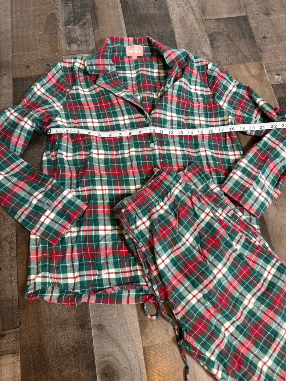 Show Me Your Mumu Holiday Plaid Pajama Set XS Christmas Cozy Lounge Matching Set